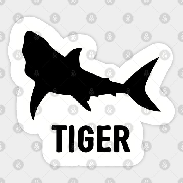 Tiger Shark Shirt Sticker by Pushloop